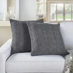 Mina Victory Life Styles Cotton Knitted 18"x18" Indoor Throw Pillows Set Of 2 10 Mina Victory Life Styles Cotton Knitted 18"x18" Indoor Throw Pillows Set Of 2 -Decor Haven Store GUEST a9e21df7 4829 4b54 90b5 eebcbfbc3c8b