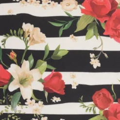 Reversible Indoor/Outdoor Rose And Zebra Print Throw Pillow Black/White - Mina Victory -Decor Haven Store GUEST ad87f426 a8cb 4b79 a333 c78c608b2d86