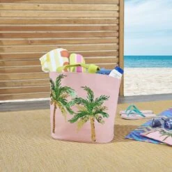 Mina Victory Palm Trees Blush Beach Tote Bag 7 Mina Victory Palm Trees Blush Beach Tote Bag -Decor Haven Store GUEST af119f04 120b 417f 8dff e41b545b52f7