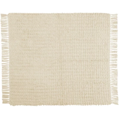 50"x60" Life Styles Cut Fray Texture Throw Blanket - Mina Victory 5 50"x60" Life Styles Cut Fray Texture Throw Blanket - Mina Victory - Image 3