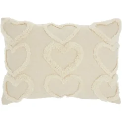 14"x20" Oversize Life Styles Raised Hearts Lumbar Throw Pillow - Mina Victory -Decor Haven Store GUEST b38af9a3 01d9 4c86 aee7 b8bf51e86d51