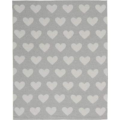 Mina Victory Plush Lines Metallic Hearts 30" X 40" Indoor Throw Blanket 4 Mina Victory Plush Lines Metallic Hearts 30" X 40" Indoor Throw Blanket - Image 2