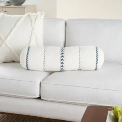 6"x20" Oversize Life Styles Braided Striped Cylinder Throw Pillow - Mina Victory -Decor Haven Store GUEST b70495ce 60ef 4567 b4d9 c1e40b1b1599