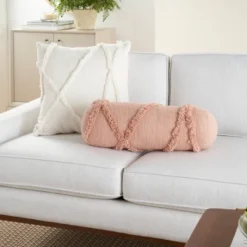 6"x20" Oversize Life Styles Distressed Diamond Cylinder Throw Pillow - Mina Victory -Decor Haven Store GUEST bf2be49b 5c40 4959 8f21 c89a970a8549