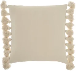 Mina Victory Life Styles Color Block Stripes With Tassel 18"x18" Indoor Throw Pillow -Decor Haven Store GUEST c2d7d49b 7885 4d8d 990b 3c85ba0ec7d0