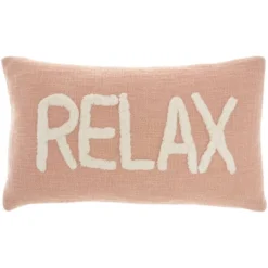 12"x21" Oversize Life Styles 'Relax' Tufted Lumbar Throw Pillow - Mina Victory 17 12"x21" Oversize Life Styles 'Relax' Tufted Lumbar Throw Pillow - Mina Victory -Decor Haven Store GUEST c3102852 eeb6 498e 8a99 10cab964efe7