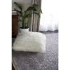 Mina Victory Faux Shearling White Pouf -Decor Haven Store GUEST c3ee418b bd6d 4e28 9f4a c925c5afdf87