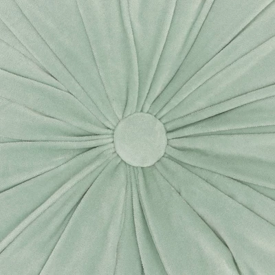 16" Ruched Velvet Round Throw Pillow - Mina Victory 4 16" Ruched Velvet Round Throw Pillow - Mina Victory - Image 2