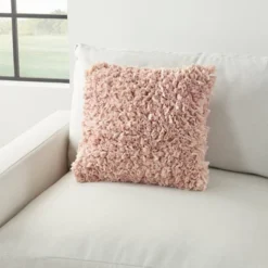 17"x17" Shag Chindi Short Cut Square Throw Pillow Blush - Mina Victory -Decor Haven Store GUEST c9003ca2 f38c 4639 982d d7fd00cf6025