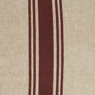 20"x20" Oversize Life Styles Woven Cotton Linen Striped Indoor Square Throw Pillow Maroon - Mina Victory 4 20"x20" Oversize Life Styles Woven Cotton Linen Striped Indoor Square Throw Pillow Maroon - Mina Victory - Image 2