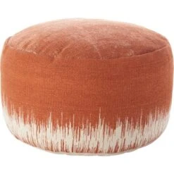 Mina Victory Life Styles Stonewash 20" X 20" X 12" Indoor Drum Pouf With Handle -Decor Haven Store GUEST d43ddd47 e8c4 430d b1f2 300d7c0e7e00