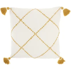 20"x20" Oversize Life Styles Braided Lattice Square Throw Pillow With Tassels - Mina Victory -Decor Haven Store GUEST d65c829c 2e38 4be2 9d78 e9e1724ec5e3