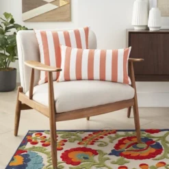 Mina Victory Multi Stripes Reversible Indoor Outdoor Throw Pillow -Decor Haven Store GUEST d6c2cd8e 6215 4a08 a357 5a75eb43b196