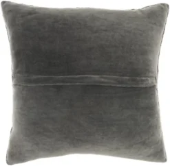 Mina Victory Luminescence Sweetheart Stripes 20" X 20" Ivory/Silver Indoor Throw Pillow