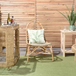 18"x18" Reversible Indoor/Outdoor Banana Leaf And Chevron Print Square Throw Pillow - Mina Victory -Decor Haven Store GUEST da690c54 ebe2 4ba0 a59c 7c5494c36bb9