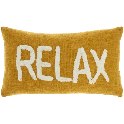 12"x21" Oversize Life Styles 'Relax' Tufted Lumbar Throw Pillow - Mina Victory 11 12"x21" Oversize Life Styles 'Relax' Tufted Lumbar Throw Pillow - Mina Victory - Image 9