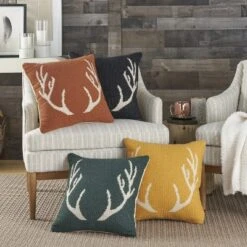 Mina Victory Life Styles Woven Antlers Indoor Throw Pillow -Decor Haven Store GUEST e31730d8 700f 43a1 a6ae 0cfc5ca85f86
