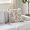 Mina Victory Life Styles Emroidered Leaves 18" X 18" Natural Indoor Pillow Cover 2 Mina Victory Life Styles Emroidered Leaves 18" X 18" Natural Indoor Pillow Cover -Decor Haven Store GUEST e38f7f8f 6609 4b59 9d59 6625ce7ea78a