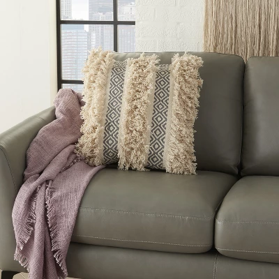 Mina Victory Life Styles Diamond Stripe Texture Throw Pillow 5 Mina Victory Life Styles Diamond Stripe Texture Throw Pillow - Image 3