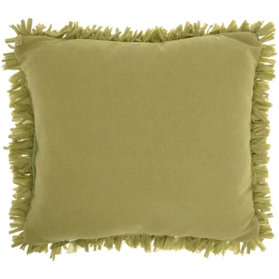 17"x17" Shag Chindi Short Cut Square Throw Pillow Lime - Mina Victory 5 17"x17" Shag Chindi Short Cut Square Throw Pillow Lime - Mina Victory - Image 3