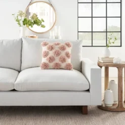 18"x18" Life Styles Tufted Pom Poms Square Throw Pillow - Mina Victory -Decor Haven Store GUEST e419db7c 82d1 4df9 b73b 8958ff6e0e58