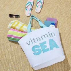 Mina Victory Vitamin Sea White Beach Tote Bag 9 Mina Victory Vitamin Sea White Beach Tote Bag -Decor Haven Store GUEST e80c18e9 fb2d 413a 872e d6727ec4bbde
