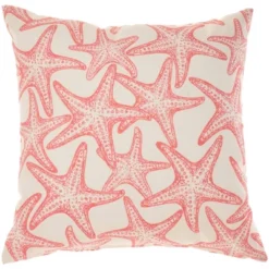 18"x18" Reversible Indoor/Outdoor Starfish And Wave Square Throw Pillow - Mina Victory -Decor Haven Store GUEST e870b013 5bab 466d 87f1 8043e671cbf2