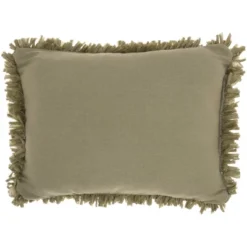 14"x20" Oversize Shag Chindi Short Cut Lumbar Throw Pillow Sage - Mina Victory -Decor Haven Store GUEST ece8fc57 6c4f 490a baae 37166b36c5af