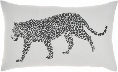 Mina Victory Outdoor Raised Print Leopard Lumbar Throw Pillow 8 Mina Victory Outdoor Raised Print Leopard Lumbar Throw Pillow - Image 6