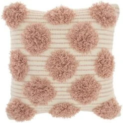18"x18" Life Styles Tufted Pom Poms Square Throw Pillow - Mina Victory -Decor Haven Store GUEST f46fac27 17ec 4576 9c78 ccb258986256