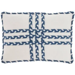 14"x20" Oversize Criss Cross Braids Lumbar Throw Pillow - Mina Victory -Decor Haven Store GUEST f639c3e1 8cd1 42d4 965c 97fe88b0c648