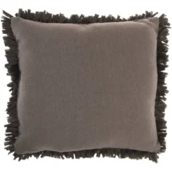 17"x17" Shag Chindi Short Cut Square Throw Pillow Charcoal - Mina Victory -Decor Haven Store GUEST f6e408d5 c83e 4621 8d7a 81004d79cf4b