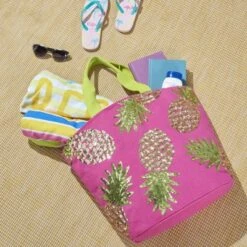 Mina Victory Pineapple Hot Pink Beach Tote Bag 10 Mina Victory Pineapple Hot Pink Beach Tote Bag -Decor Haven Store GUEST f723327b e719 4345 8859 1b6800e4242e
