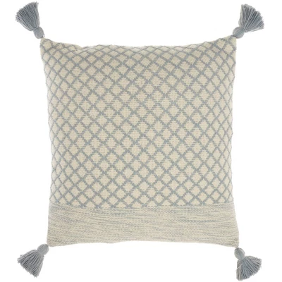 18"x18" Life Styles Lattice With Tassels Square Throw Pillow - Mina Victory 8 18"x18" Life Styles Lattice With Tassels Square Throw Pillow - Mina Victory - Image 6