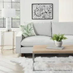 18"x18" Reversible Indoor/Outdoor Banana Leaf And Chevron Print Square Throw Pillow - Mina Victory -Decor Haven Store GUEST fc507439 06d1 4048 b580 63c25ceb0f03