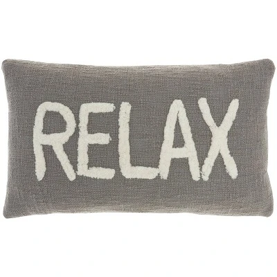 12"x21" Oversize Life Styles 'Relax' Tufted Lumbar Throw Pillow - Mina Victory 10 12"x21" Oversize Life Styles 'Relax' Tufted Lumbar Throw Pillow - Mina Victory - Image 8