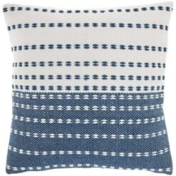 18"x18" Woven And Stitched Square Throw Pillow - Mina Victory -Decor Haven Store GUEST fc847cdc 525c 4a0a 80d4 b8fab9b59b4e